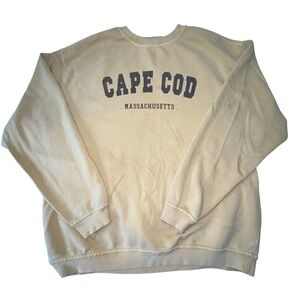Cape Cod Massachusetts Mens XL‎ Sweatshirt Pullover Gold Yellow Faded Y2k Unisex